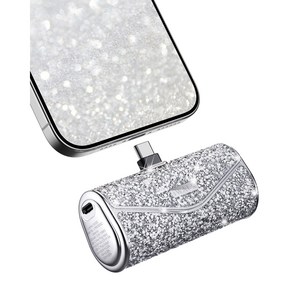 아이워크 iWALK 큐빅 도킹형 미니 보조배터리 PD 22.5W 초고속충전 5000mAh C타입 일체형 아이폰 갤럭시 휴대용 잔량표시, 실버, LPB5000SC