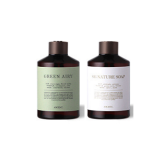 에이센트 퍼퓸드 디퓨저, 그린에어리 + 시그니처솝, 400ml, 1개