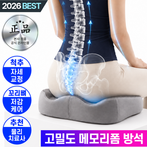 벨론트 푹신한 기능성 바른자세 고밀도 메모리폼 방석, 모던 그레이