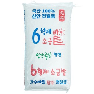 6형제 소금밭 탈수 천일염 국산 100% 신의도 간수 빠진 간수뺀 천일염, 1개, 10kg