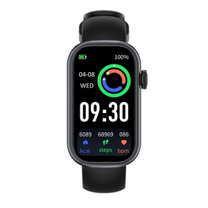 스마트밴드 블루투스 통화 스마트워치 운동시계 학생워치, GPS + 블루투스, 3.7cm, 블랙