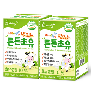 베이비락 맛있는 튼튼 초유 캔디, 60정, 2개