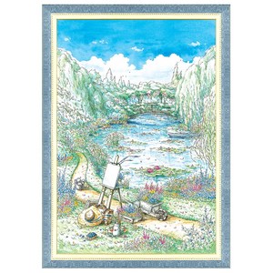 1000피스 직소퍼즐 신야 우찌다 모네의 정원 (액자옵션선택) PK1000-7105, 1개, 퍼즐+수지블루 직소퍼즐액자포함