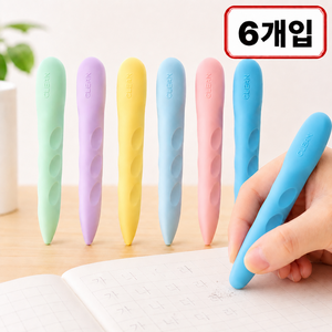 찬이네 컬러팝 TPR 고무 펜슬형 연필 지우개 6개, 1세트, 대형