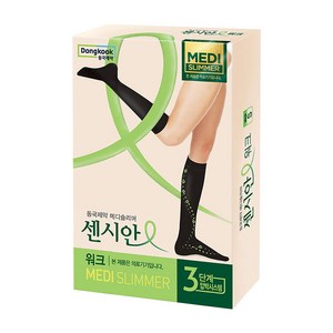 센시안 워크 동국제약 의료기기 압박 반스타킹 블랙, 1개, 종아리/무릎형
