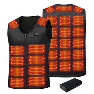 TEMPERO 발열조끼 28구역 남녀공용 3단 온열조끼 20000mAh 배터리 포함 방한조끼 골프 낚시 캠핑 등산