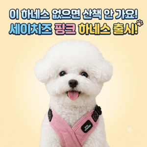 세이치즈 크로스 하네스 가슴편안 베이직 X자 초경량 메쉬, 1개, 핑크