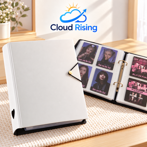 CLOUD RISING A5 4포켓 포토카드 바인더 속지 25매+칸막이 2매 포카 앨범, 1개, 화이트