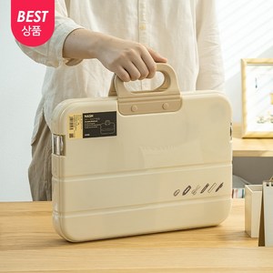 살림장인 인플루언서가 추천하는 A4 서류 파일철 케이스, 1개, 크림화이트