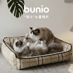BUNIO 여름 강아지 쿨매트 침대 고양이 방석 분리 세탁 가능 반려 쇼파 매트 방석, 1세트, 브리티시 체크