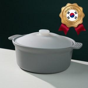 소노리떼 국산 실리콘 계란찜기 원형 냄비 대형 1200ml, 그레이 대형(1200ml), 1개