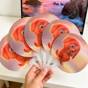salimm 재미있는 중지날리는 강아지 움직이는 부채 5p, 5개, 혼합색상