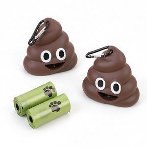 디오티 애견용 배변봉투 케이스 세트 산책 필수품 강아지 응가봉투 리필 가능, 1개, 1개입, 브라운