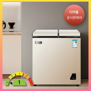 디어홈 소형 김치냉장고 뚜껑형 미니 2도어 양문형 냉동고 저소음, DEAR HOME 148L