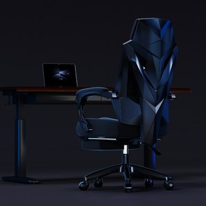 Arcbliss 침대형 리클라이너 특대형 고급 중역 사무용 메쉬 컴퓨터 의자, 블랙+블랙
