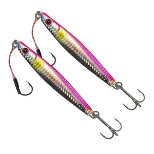 씨케이 홀로그램 메탈 지그 2개 세트, 핑크 40g