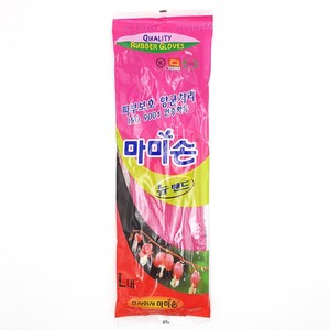 마미손 뉴밴드 고무장갑, 핑크, 대(L), 10개