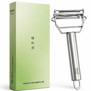키레하 5세대 듀얼블레이드 양방향 만능 채칼, 1개, 스틸 실버