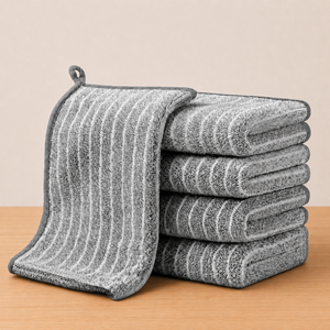 펀토피아 대나무 행주 수세미 죽섬유행주 30 x 30cm, 10개, 그레이