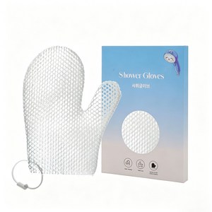Savelio TPU 벌집형 샤워 글러브 부드러운 각질 케어 샤워타올, 1개, 1개입, 쿨 화이트