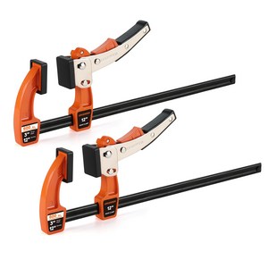 JORGENSEN 2PC 12인치 고급 강력 퀵그립 F타입클램프 F클램프, 1세트