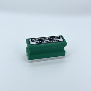 커스터마이즈 볼링 슬라이딩 스톤, 1개, 화이트레터링+그린