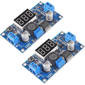 LM2596S DC-DC 강압모듈 2개 디지털 LED 전압표시 가변 스텝다운 컨버터 30V 24V 12V to 5V 2A 안정화 전압레귤레이터 전원모듈