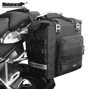 Rhinowalk 라이노워크 오토바이 사이드백 방수 퀵릴리즈 대용량 범용 바이크 패니어백, 블랙