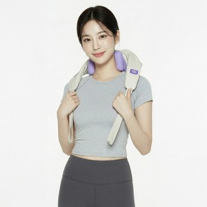 비스카 목 어깨 마사지기 지압 승모근 온열 안마기, 퍼플, 프리미엄 4D 안마기