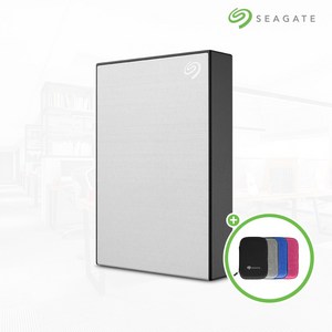 씨게이트 One Touch HDD 외장하드STKZ5000401 데이터복구+암호화 기능+파우치+USB케이블, 5TB, 실버