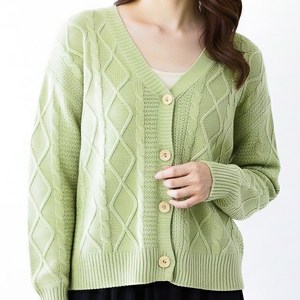 이드나 여성용 가을겨울 데일리 간절기 따뜻한 88~99 빅사이즈 여성 긴팔 니트 꽈배기 가디건