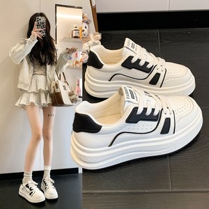 FvaBzon 여성 5cm 키높이 운동화 편안한 캐주얼 스니커즈 데일리 출퇴근화