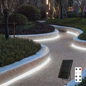 HK.sell 서틸 LED 태양광 줄조명 인테리어 라인 간접 조명, 백색등, 1개, 20m