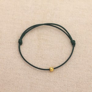 붓다북 자체제작 사주 오행 모던 매듭 팔찌 - 재물운 액막이, 초록 (골드), 1개