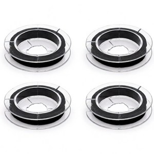 로디움 공예 염주 팔찌 DIY 만들기 재료 0.6mm 스판 탄성 줄 10m, 4개, 블랙
