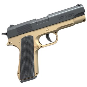 UB 콜트 M1911 탄피 배출 너프건 자동 연사 권총, 1개, 골드 블랙
