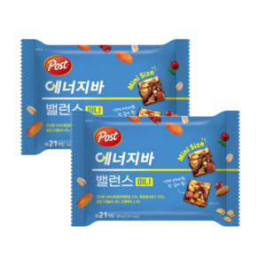 포스트 밸런스 미니 에너지바, 231g, 2개