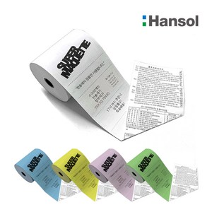 수퍼마케트 한솔 포스용지 무선 단말기 카드 전표 영수증 포스 포스기 감열지, 12롤
