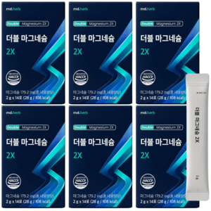 젖산마그네슘 HACCP 인증 더블 마그네슘 2X, 6박스, 14회분
