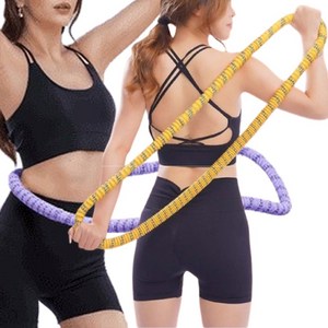 레오큐 무소음 용수철 뱃살 다이어트 스프링 훌라후프, 1개, 퍼플, 1500g