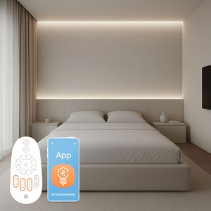 전기공사필요없는 LED조명 거실간접조명 스마트체인지T5 컬러체인지(리모컨+코드선), 90cm 15W(T5조명+고정클립+연결선+코드선), T5전용리모컨(사은품)