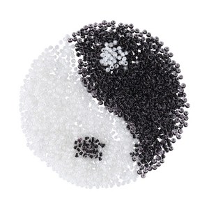 7000개 2가지 색상 A급 원형 유리 씨드 비즈 내부는 투명 광택 도금 2.3x1.5mm 구멍 1mm 색상당 3500개, 믹스트컬러