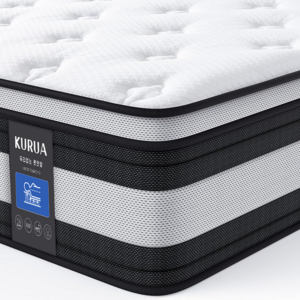KURUA 매트리스 무음 독립스프링 롤팩 침대 매트리스, 중간 단단함, 20cm