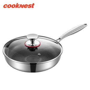 CookNest IH 스테인리스 코팅 프라이팬 304 스텐 벌집 인덕션 후라이팬, 1개, 30cm