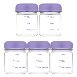 위드 국산 미니 보틀 눈금 물병 트라이탄, 퍼플, 5개, 180ml