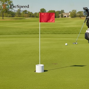 FzcSpeed 골프 퍼팅 홀컵 깃대 세트 실내외 겸용 퍼팅 연습용, 1개, 화이트