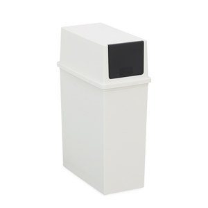 리빙스마일 다용도 대용량 가정용 재활용 분리수거함 슬림형 푸시도어 쓰레기통 50L, 01_아이보리, 01)푸시도어 50L