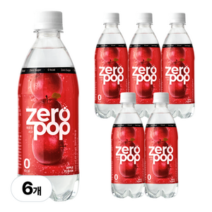 잇더핏 제로팝 사과맛 애사비소다 제로 탄산음료, 6개, 500ml