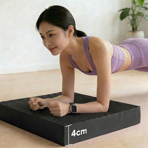 Mayho 필라테스 요가매트 폭신 두꺼운 밸런스 패드 홈트 운동 무릎 보호 매트, 1개, 블랙