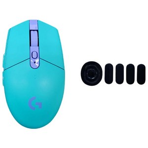로지텍 G304 LIGHTSPEED 게이밍 무선 마우스 M-R0071 + 피트 세트, 민트(마우스)